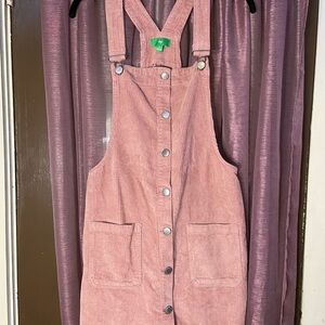 Dip Blush Corduroy Overall Dress